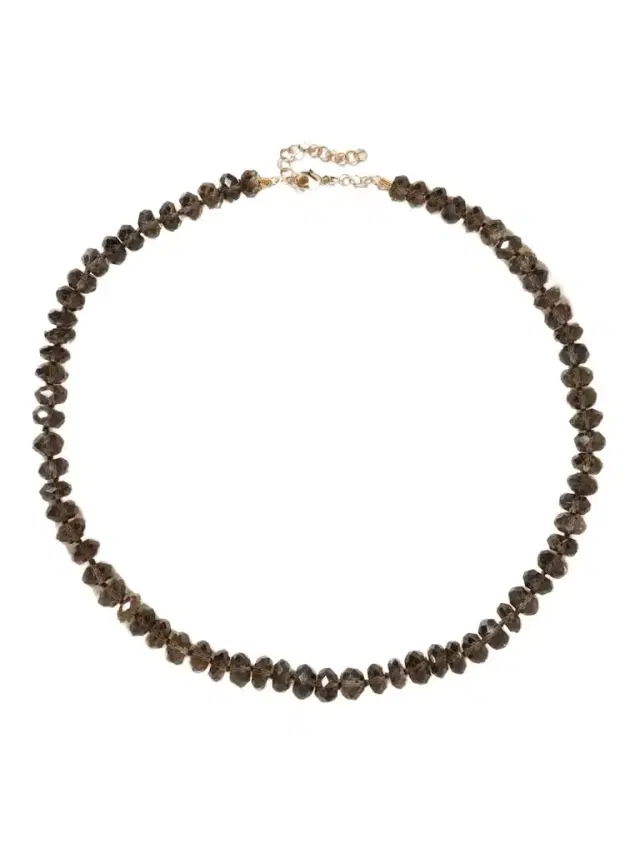 Gold Smoky Quartz Necklace