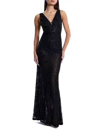 BCBGMAXAZRIA Women's Embellished Cut Out Gown | Thumbnail 3 BCBGMAXAZRIA Women's Embellished Cut Out Gown | Thumbnail 3