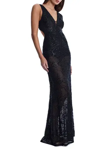 BCBGMAXAZRIA Women's Embellished Cut Out Gown | Thumbnail 4 BCBGMAXAZRIA Women's Embellished Cut Out Gown | Thumbnail 4