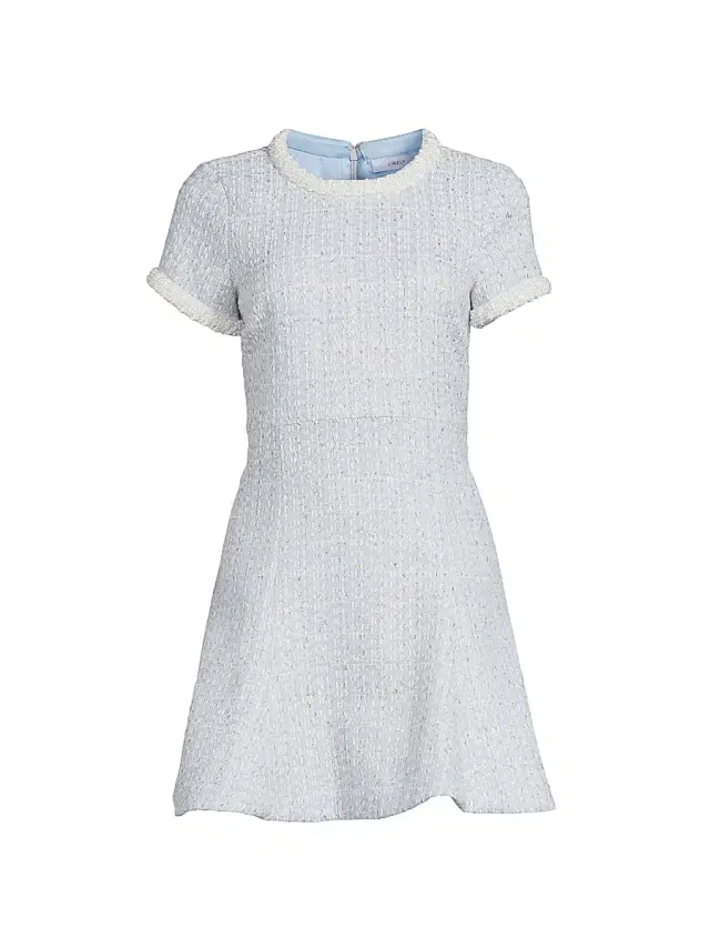 Women's Brie Embellished Tweed Minidress - Bluebell