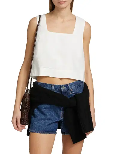RAILS Women's Akira Linen Square Neck Tank | Thumbnail 3 RAILS Women's Akira Linen Square Neck Tank | Thumbnail 3