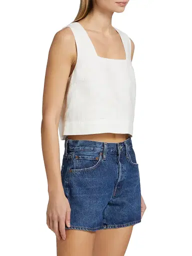 RAILS Women's Akira Linen Square Neck Tank | Thumbnail 4 RAILS Women's Akira Linen Square Neck Tank | Thumbnail 4