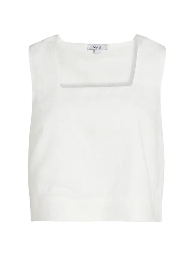 Rails Women's Akira Linen Square Neck Tank - White