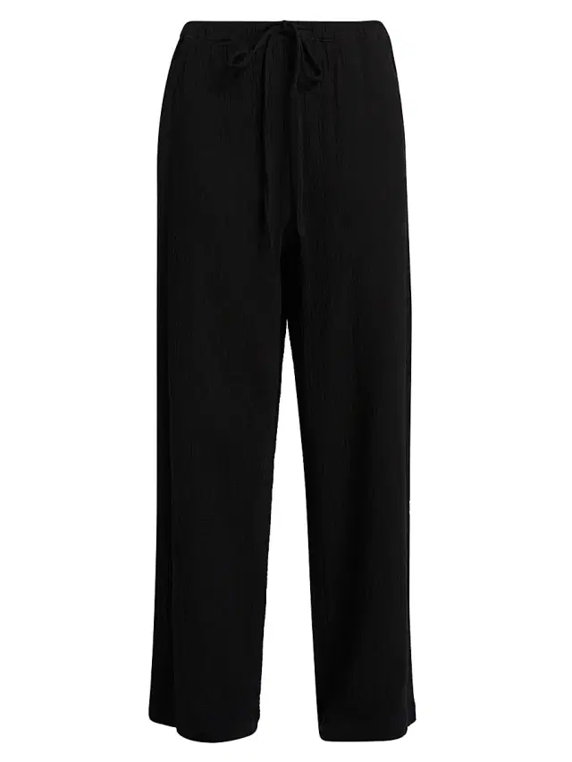 Rails Women's Emmie Gauze Drawstring Wide-Leg Pants - Black