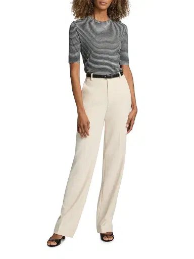 Vince Women's Striped Cotton-Blend Crewneck T-Shirt - Oceana Combo | Thumbnail 2
