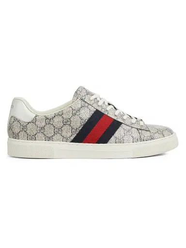 Gucci Men's Ace GG Supreme Canvas Low-Top Sneakers - Black - Size 13 | Thumbnail 1 Gucci Men's Ace GG Supreme Canvas Low-Top Sneakers - Black - Size 13 | Thumbnail 1