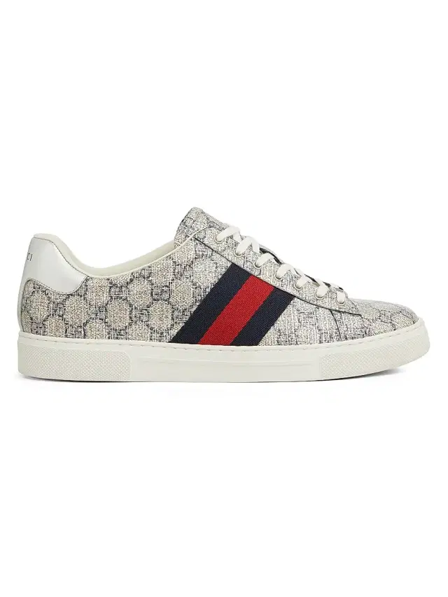 Gucci Men's Ace GG Supreme Canvas Low-Top Sneakers - Black