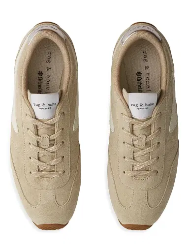 rag & bone Women's Retro Runner Slim Ultra Suede Sneakers - Macadamia Suede | Thumbnail 3 rag & bone Women's Retro Runner Slim Ultra Suede Sneakers - Macadamia Suede | Thumbnail 3