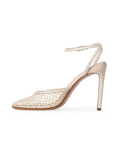 Black Suede Studio Women's Millie 100MM Mesh Sandals - Coconut Woven Mesh - Size 12 | Thumbnail 4 Black Suede Studio Women's Millie 100MM Mesh Sandals - Coconut Woven Mesh - Size 12 | Thumbnail 4