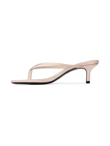 Black Suede Studio Women's Tash 50MM Satin Heels - Champagne Satin - Size 7 | Thumbnail 3