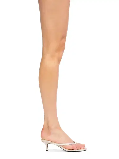 Black Suede Studio Women's Tash 50MM Satin Heels - Champagne Satin - Size 7 | Thumbnail 6