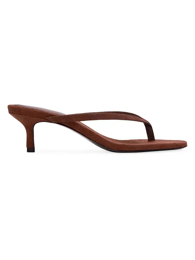Black Suede Studio Women's Tash 50MM Suede Heels - Brownie Suede