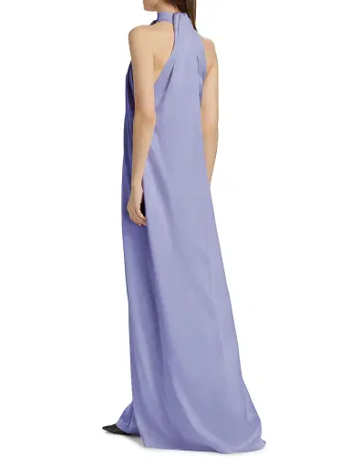 Stella McCartney Women's Envers Satin Halterneck Maxi Dress - Periwinkle - Size 12 | Thumbnail 5 Stella McCartney Women's Envers Satin Halterneck Maxi Dress - Periwinkle - Size 12 | Thumbnail 5
