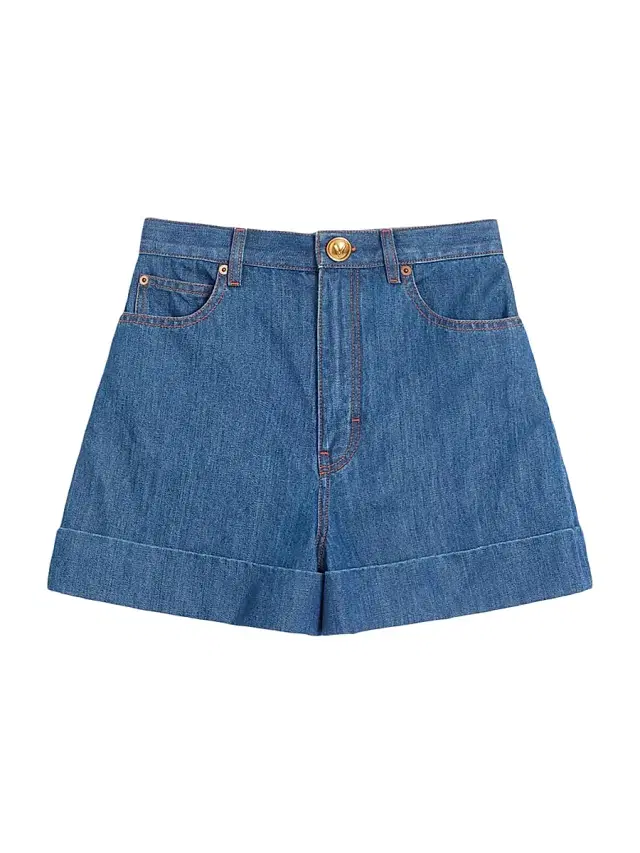 Valentino Garavani Women's Lightweight Denim Shorts - Denim