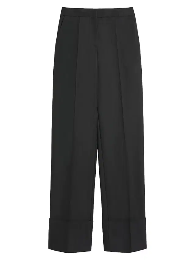 Women's Virgin Wool Pants - Black