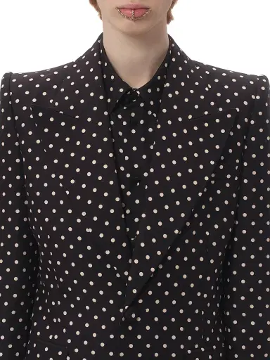 Valentino Garavani Men's Silk Twill Shirt with Plusdepois Print - Black Butter - Size 16 | Thumbnail 5