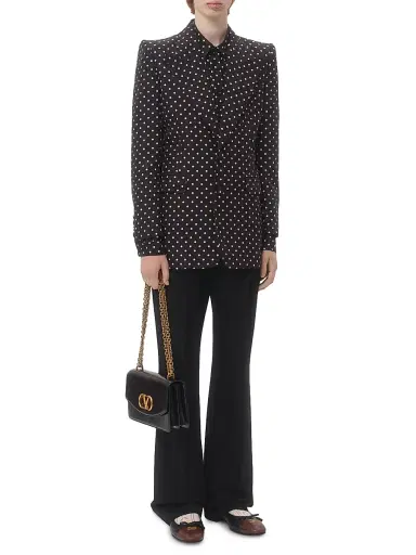 Valentino Garavani Men's Silk Twill Shirt with Plusdepois Print - Black Butter - Size 16 | Thumbnail 8