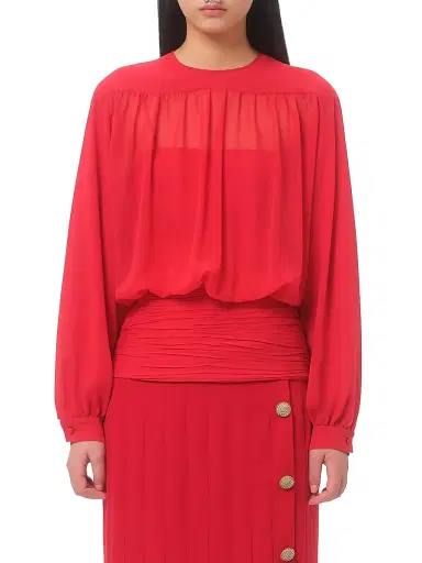 Valentino Garavani Women's Light Georgette Top - Paris - Size 2 | Thumbnail 2