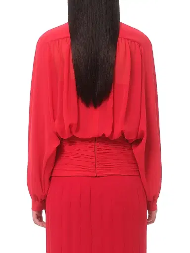Valentino Garavani Women's Light Georgette Top - Paris - Size 2 | Thumbnail 4