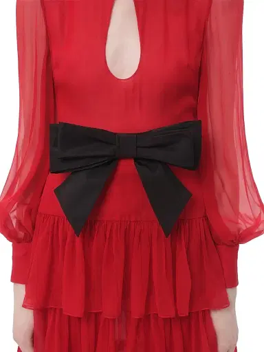 Valentino Garavani Women's Chiffon Long Dress - Paris - Size 2 | Thumbnail 6