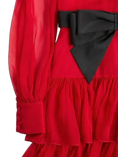 Valentino Garavani Women's Chiffon Long Dress - Paris - Size 2 | Thumbnail 8