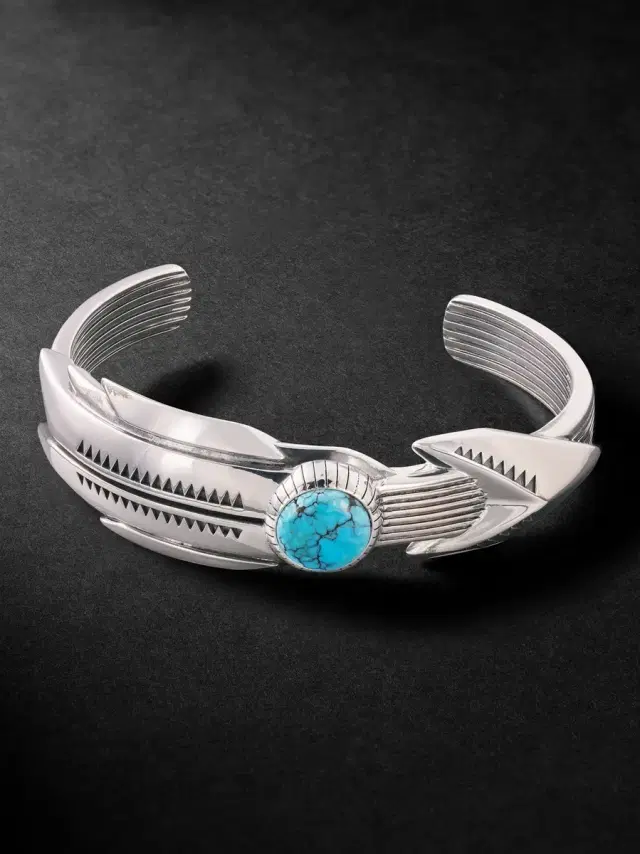 Jacques Marie Mage Natrona Limited Edition Silver and Turquoise Cuff - Men