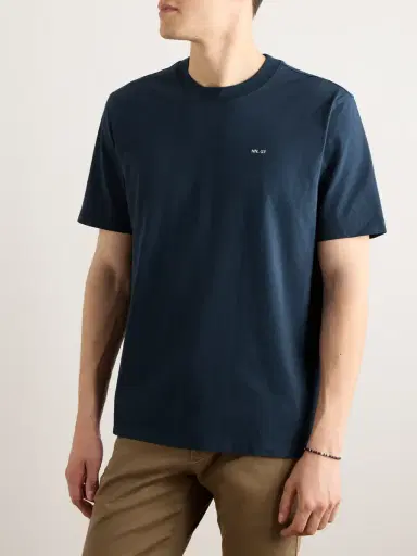 NN07 Adam 3209 Logo-Embroidered Pima Cotton-Jersey T-Shirt - Men | Thumbnail 3