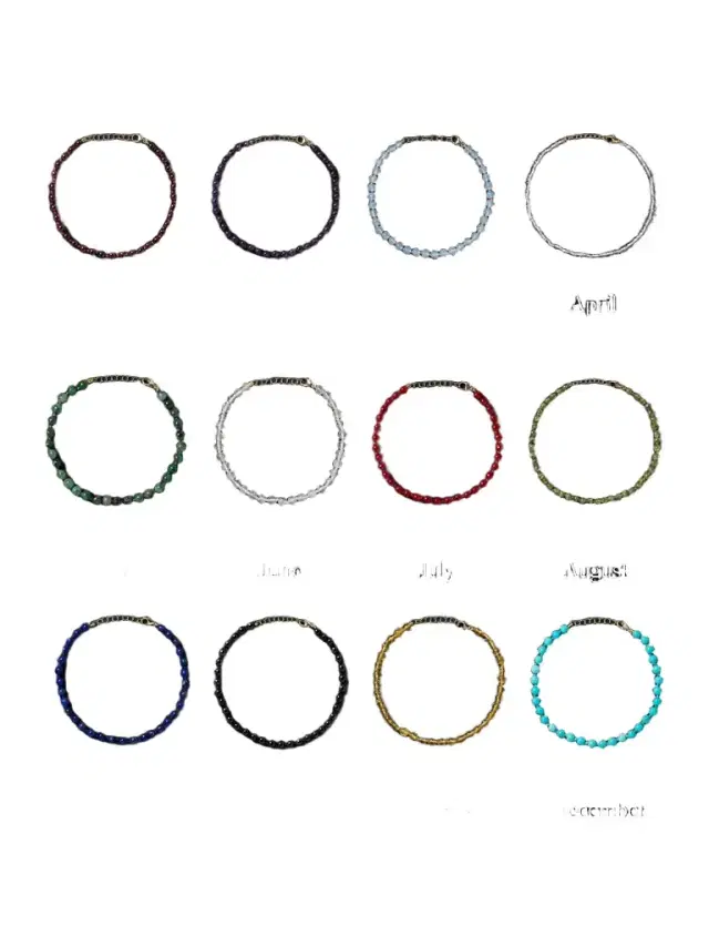 Birthstone 14-Karat Gold Beaded Bracelet - Men