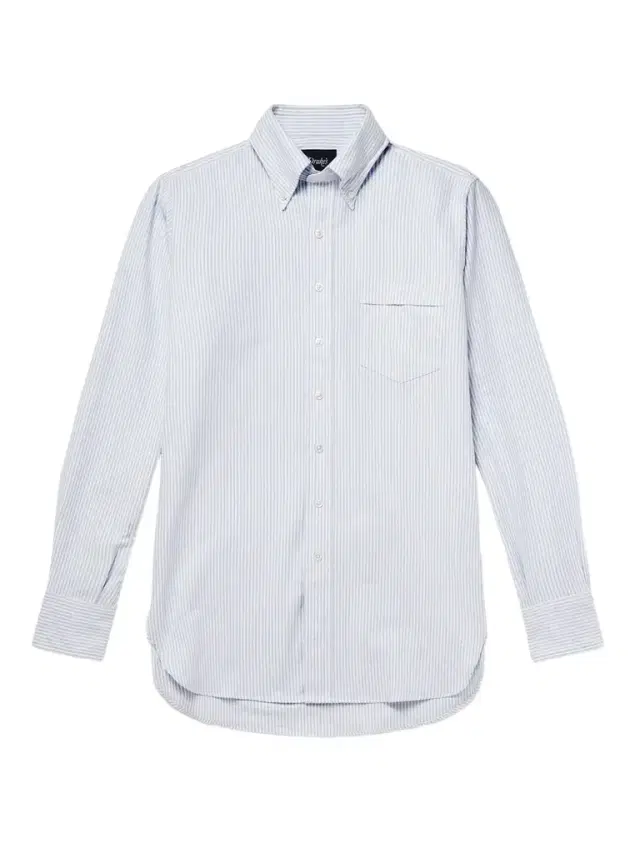 Button-Down Collar Striped Cotton Oxford Shirt - Men