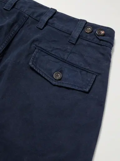 Drake's Straight-Leg Peached Cotton-Twill Trousers - Men | Thumbnail 5 Drake's Straight-Leg Peached Cotton-Twill Trousers - Men | Thumbnail 5