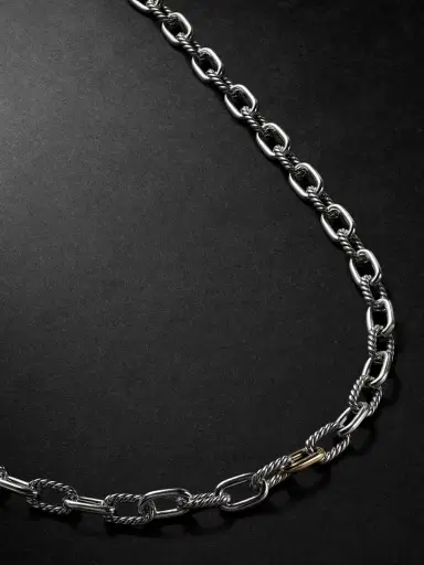 David Yurman Madison Sterling Silver and 18-Karat Gold Chain Necklace - Men | Thumbnail 1 David Yurman Madison Sterling Silver and 18-Karat Gold Chain Necklace - Men | Thumbnail 1
