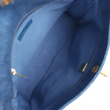 Chanel Chanel Large Supple Twins Hobo Bag Blue Denim Brushed Gold Hardware | Thumbnail 8