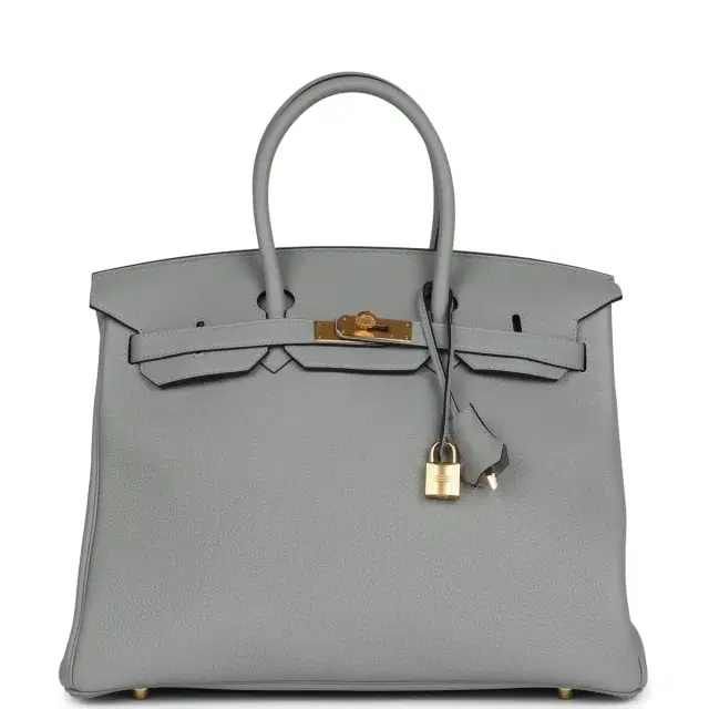 hermes Hermes Birkin 35 Gris Mouette Togo Gold Hardware