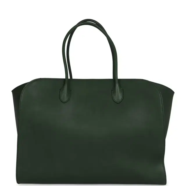 The Row The Row Marlo Tote Bag Moss Saddle Leather Silver Hardware