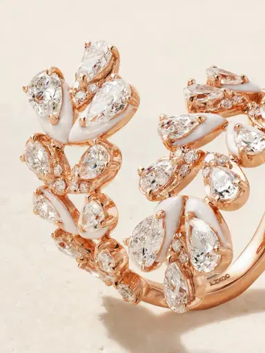 Kamyen Flora 18-karat Rose Gold, Diamond And Enamel Ring | Thumbnail 4 Kamyen Flora 18-karat Rose Gold, Diamond And Enamel Ring | Thumbnail 4