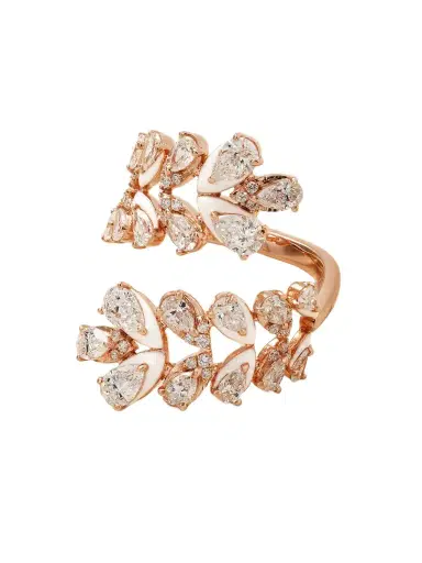 Kamyen Flora 18-karat Rose Gold, Diamond And Enamel Ring | Thumbnail 1 Kamyen Flora 18-karat Rose Gold, Diamond And Enamel Ring | Thumbnail 1
