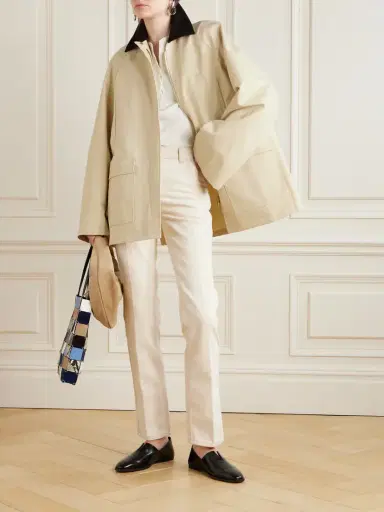 TOTEME Corduroy-trimmed Coated-canvas Jacket | Thumbnail 2
