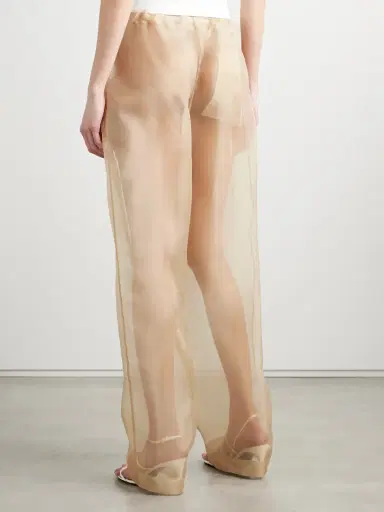 Khaite Trenton Pleated Silk-organza Tapered Pants | Thumbnail 4 Khaite Trenton Pleated Silk-organza Tapered Pants | Thumbnail 4