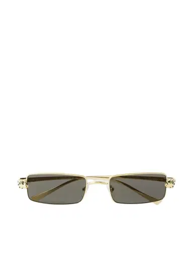 Cartier Eyewear Panthère Rectangle-frame Crystal-embellished Gold-tone Sunglasses | Thumbnail 1 Cartier Eyewear Panthère Rectangle-frame Crystal-embellished Gold-tone Sunglasses | Thumbnail 1