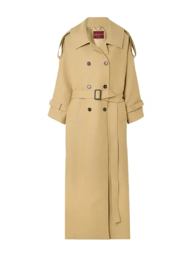 Oversized Double-breasted Belted Wool And Silk-blend Jacquard Trench Coat