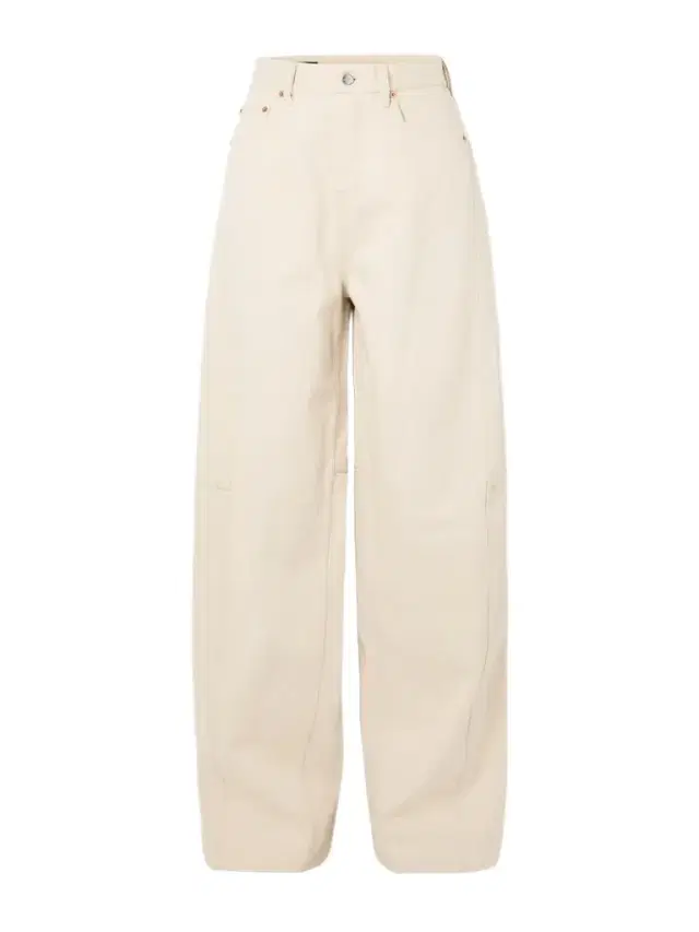Patent Leather-trimmed Paneled High-rise Barrel-leg Jeans