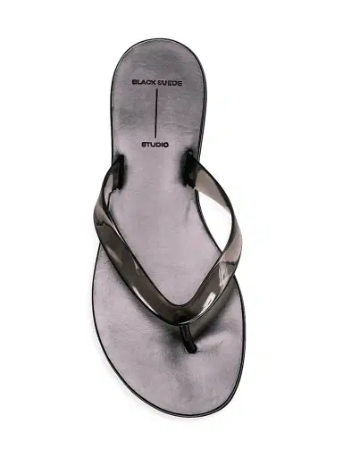 Black Suede Studio Women's Jeli PVC Flip Flops - Black Pvc | Thumbnail 5 Black Suede Studio Women's Jeli PVC Flip Flops - Black Pvc | Thumbnail 5