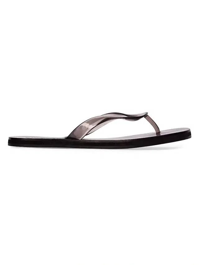 Women's Jeli PVC Flip Flops - Black Pvc