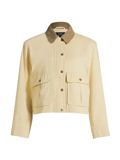 If Only Studio Women's Classic-Cut Twill Jacket - Butter Sage - Size Large | Thumbnail 1 If Only Studio Women's Classic-Cut Twill Jacket - Butter Sage - Size Large | Thumbnail 1