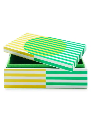 Jonathan Adler Copenhagen Lacquer Medium Box - Yellow Green | Thumbnail 2 Jonathan Adler Copenhagen Lacquer Medium Box - Yellow Green | Thumbnail 2