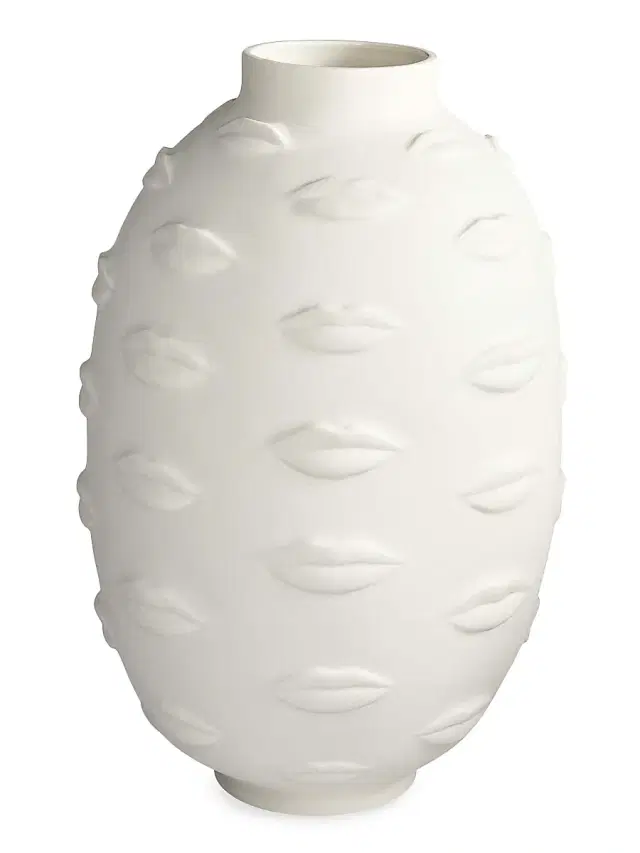 Gala Round Vase - White Medium