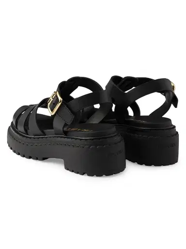 Prada Women's Leather Fisherman's Sandals - Black - Size 10.5 | Thumbnail 3 Prada Women's Leather Fisherman's Sandals - Black - Size 10.5 | Thumbnail 3