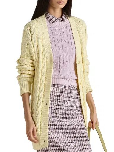 Prada Women's Cotton Crew-Neck Sweater - Purple | Thumbnail 2 Prada Women's Cotton Crew-Neck Sweater - Purple | Thumbnail 2
