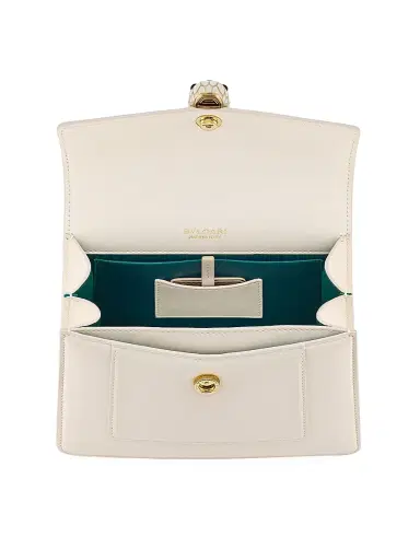 BVLGARI Women's Serpenti Leather Top Handle Handbag - Perla White | Thumbnail 2
