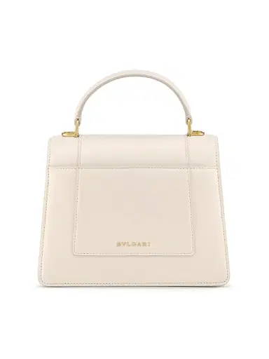 BVLGARI Women's Serpenti Leather Top Handle Handbag - Perla White | Thumbnail 3